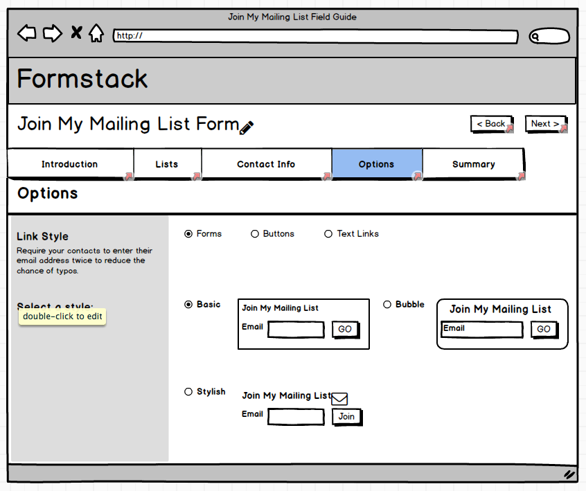 Formstack Embed Wireframe