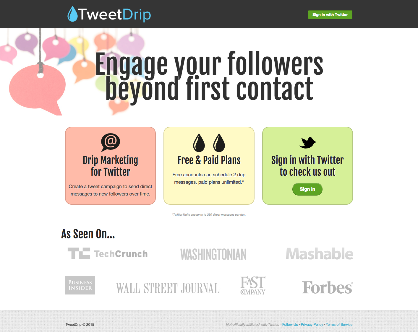 TweetDrip.com Website